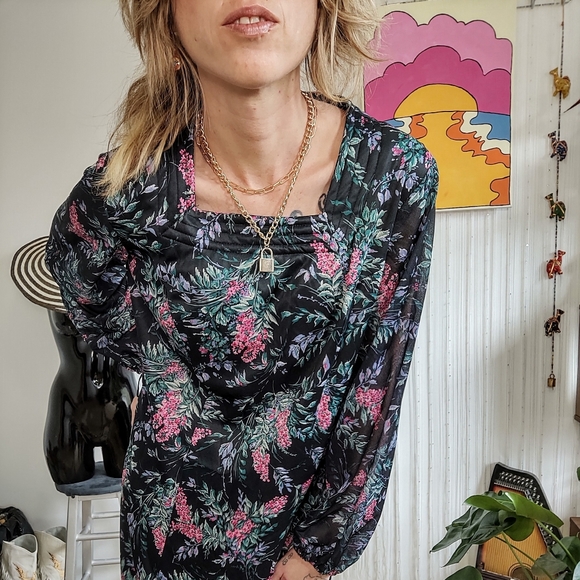 Vintage Floral House Dress Nightgown - Picture 9 of 14